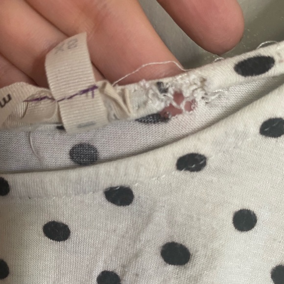 Women’s Black and White Polka Dot Kirra Top, size XS, one hole by tag (shown in - Picture 3 of 3